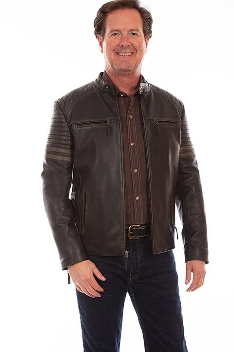 Scully BLACK RUGGED LAMB ZIP FRONT JACKET - Flyclothing LLC