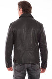 Scully Leather 100% Leather Black Rugged Lamb Zip Front Jacket - Flyclothing LLC