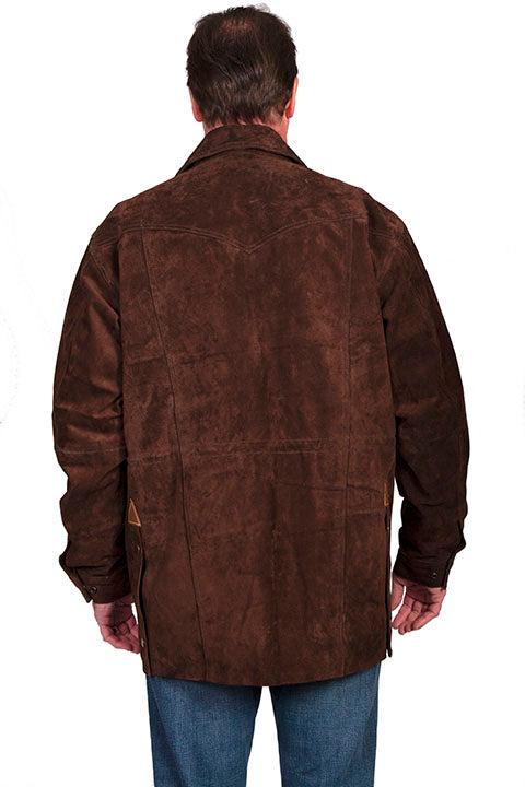 Scully Leather Leatherwear Mens Chocolate Snap Front Jacket