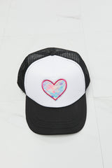 Fame Falling For You Trucker Hat in Black - Flyclothing LLC