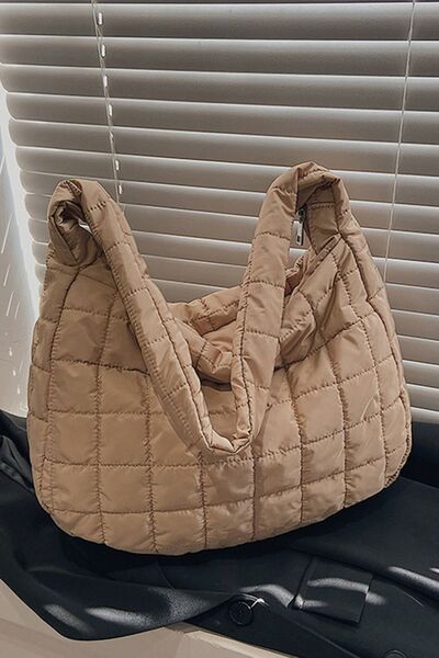 Large Quilted Shoulder Bag - Flyclothing LLC