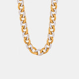 Zircon Titanium Steel Chunky Chain Necklace - Flyclothing LLC