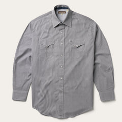 Stetson Grey Geo Print Western Shirt