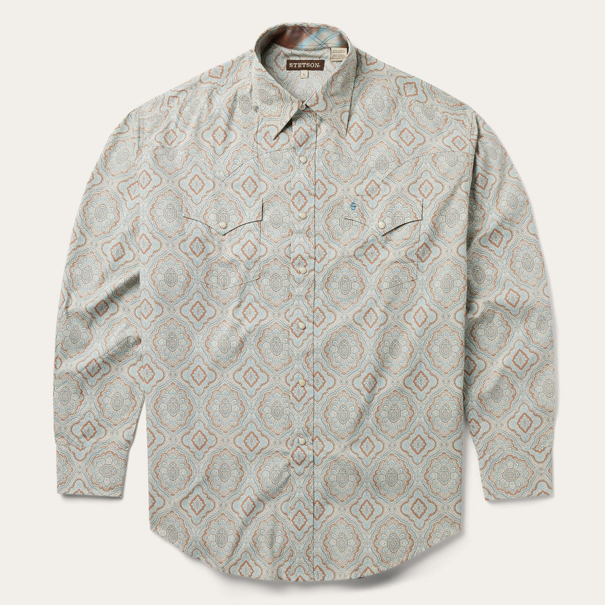 Stetson Turquoise Snap Western Denim Shirt – Flyclothing LLC