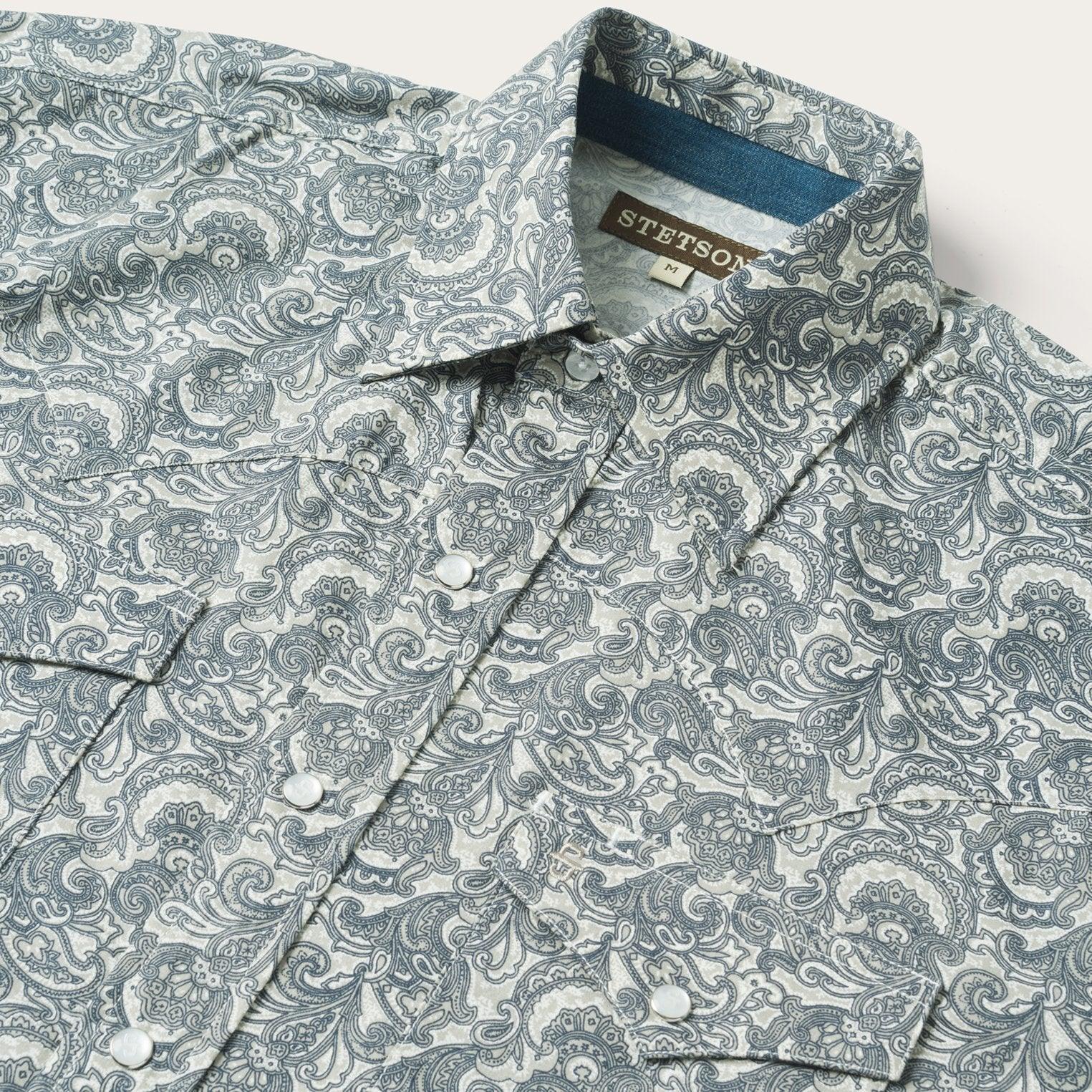 Inked : Mens Short Sleeve Stetson® Paisley Western Shirt