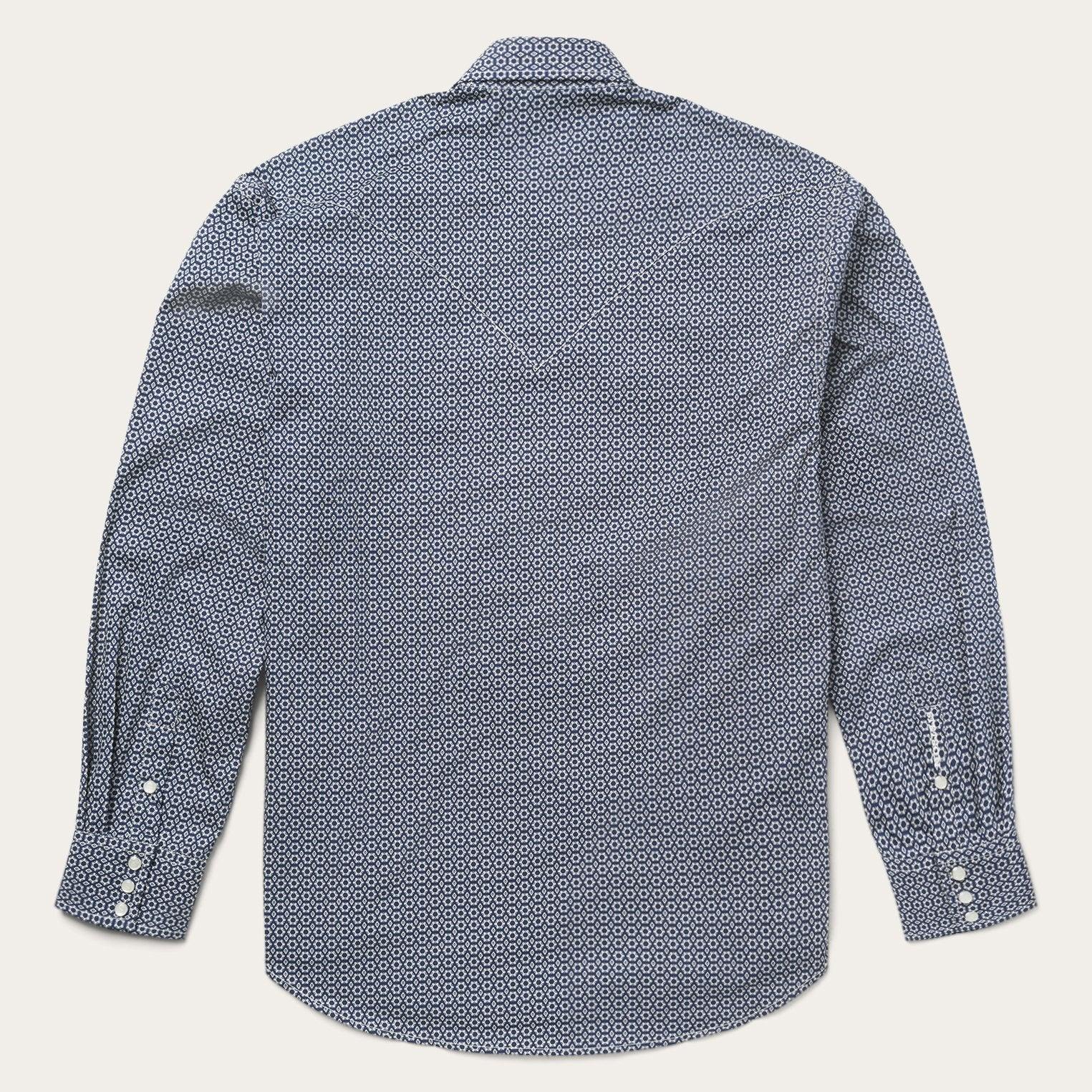 Stetson Snap Front Shirt in Deep Blue