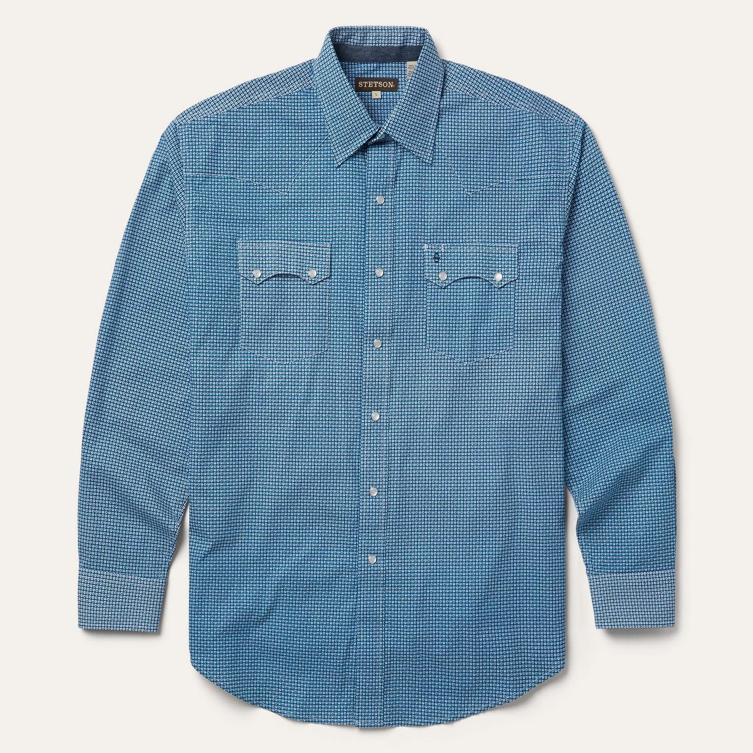 Stetson Micro Print Western Shirt