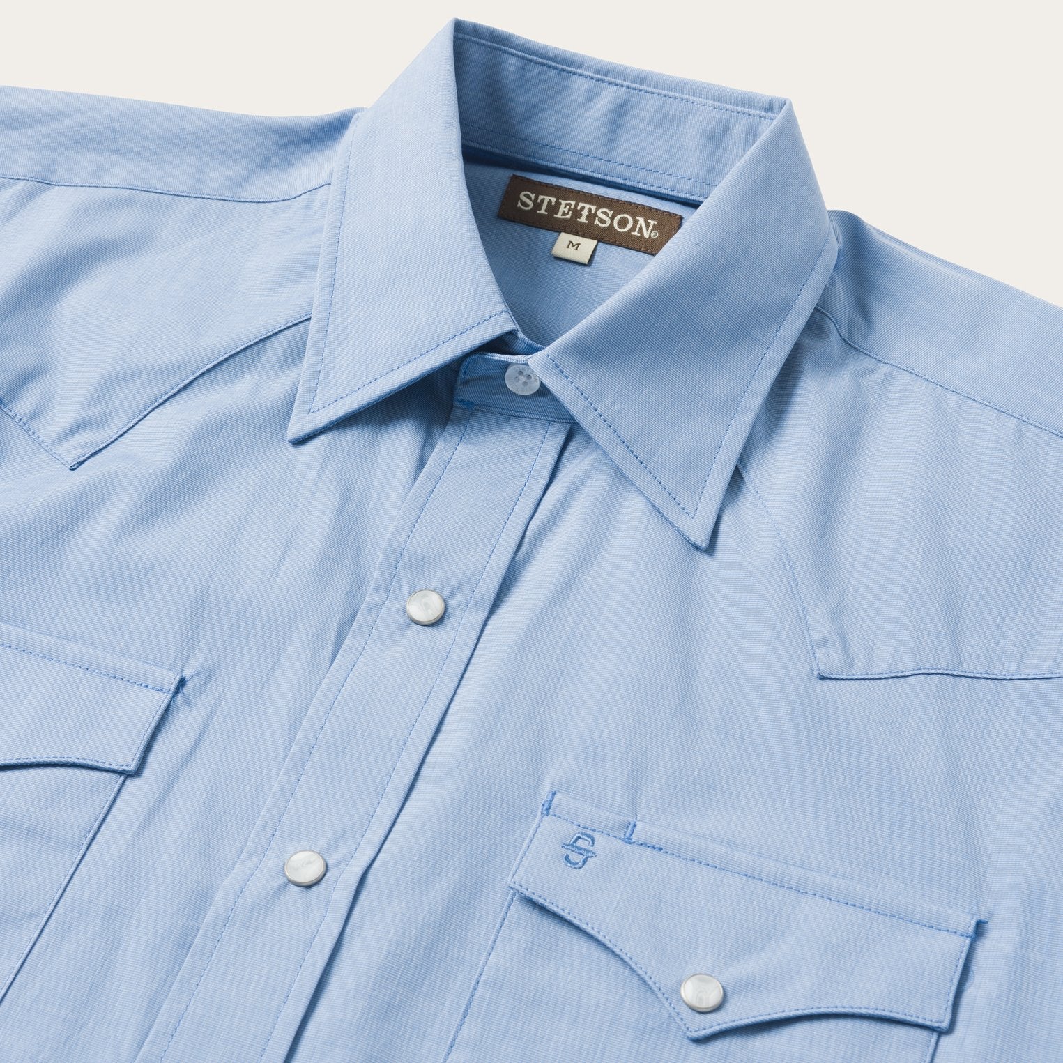 Stetson Blue End On End Solid Shirt