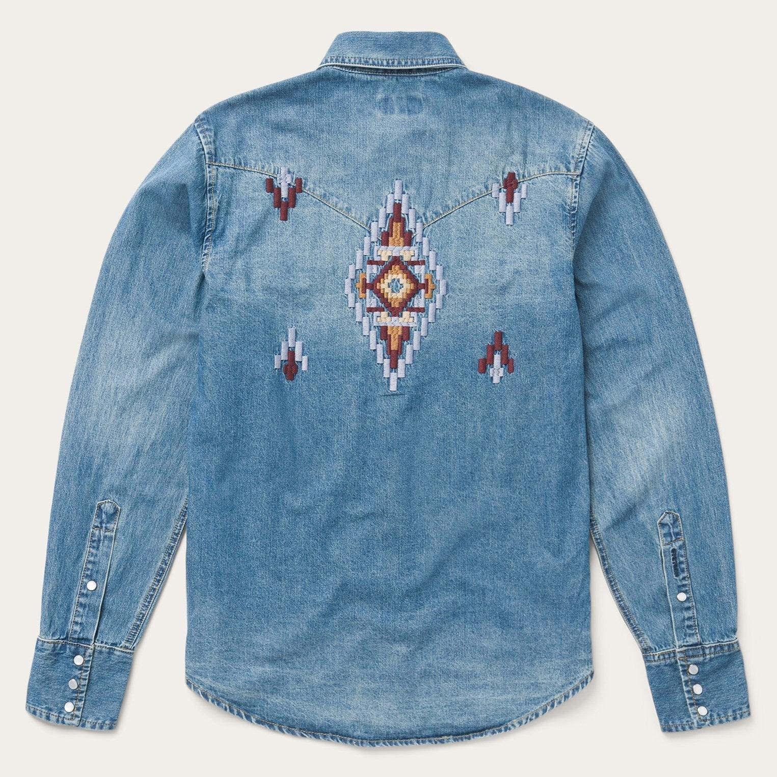 Stetson Aztec Blue Denim Shirt