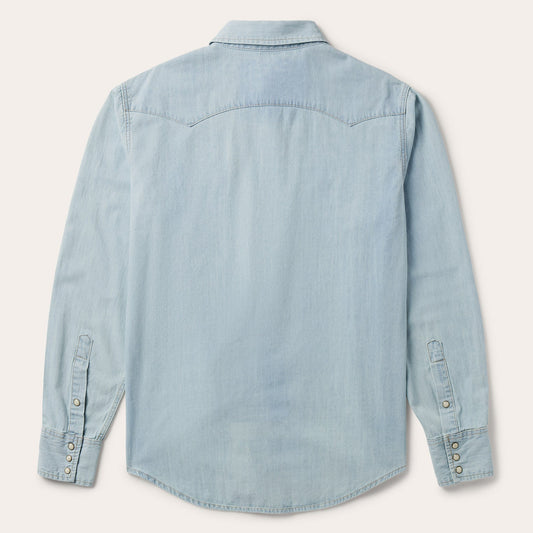 Stetson Light Blue Denim Western Shirt - Flyclothing LLC