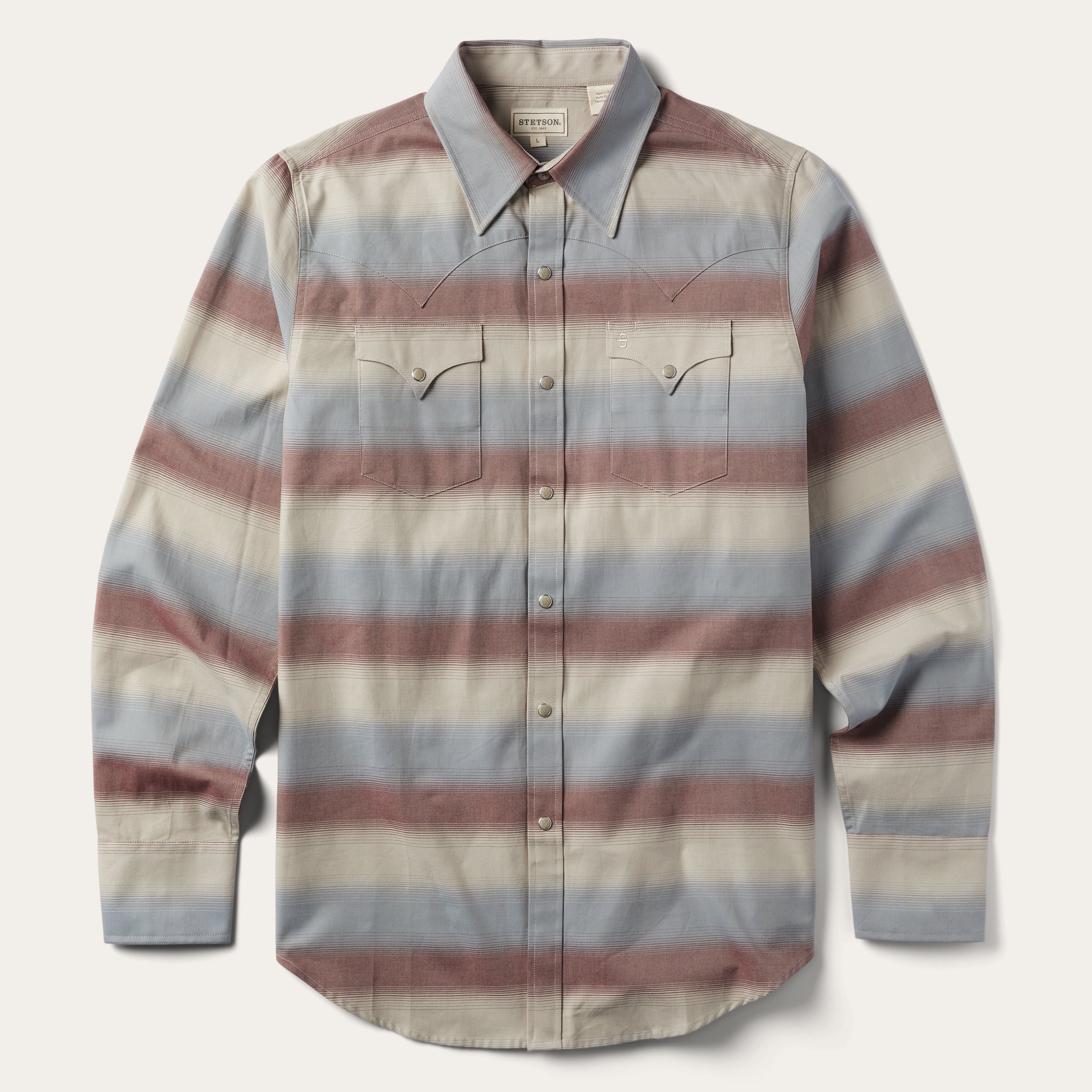 Stetson Ombre Stripe Twill Shirt