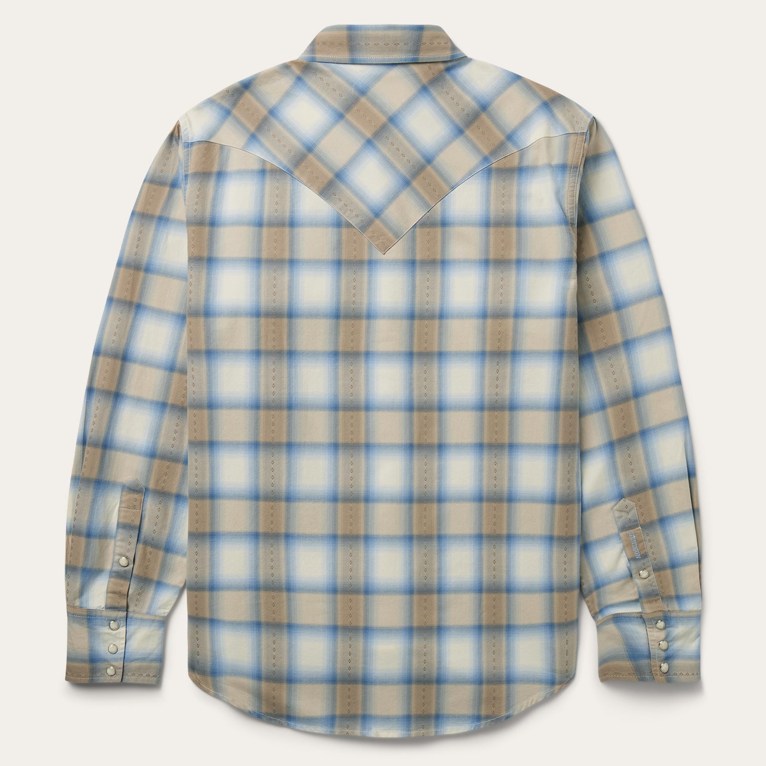 Stetson Sand Plaid Dobby Western Shirt - Flyclothing LLC