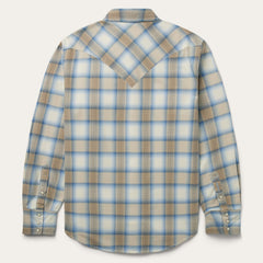 Stetson Sand Plaid Dobby Western Shirt - Flyclothing LLC