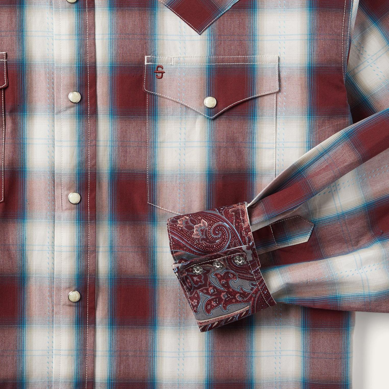 Stetson Wine Plaid Shirt