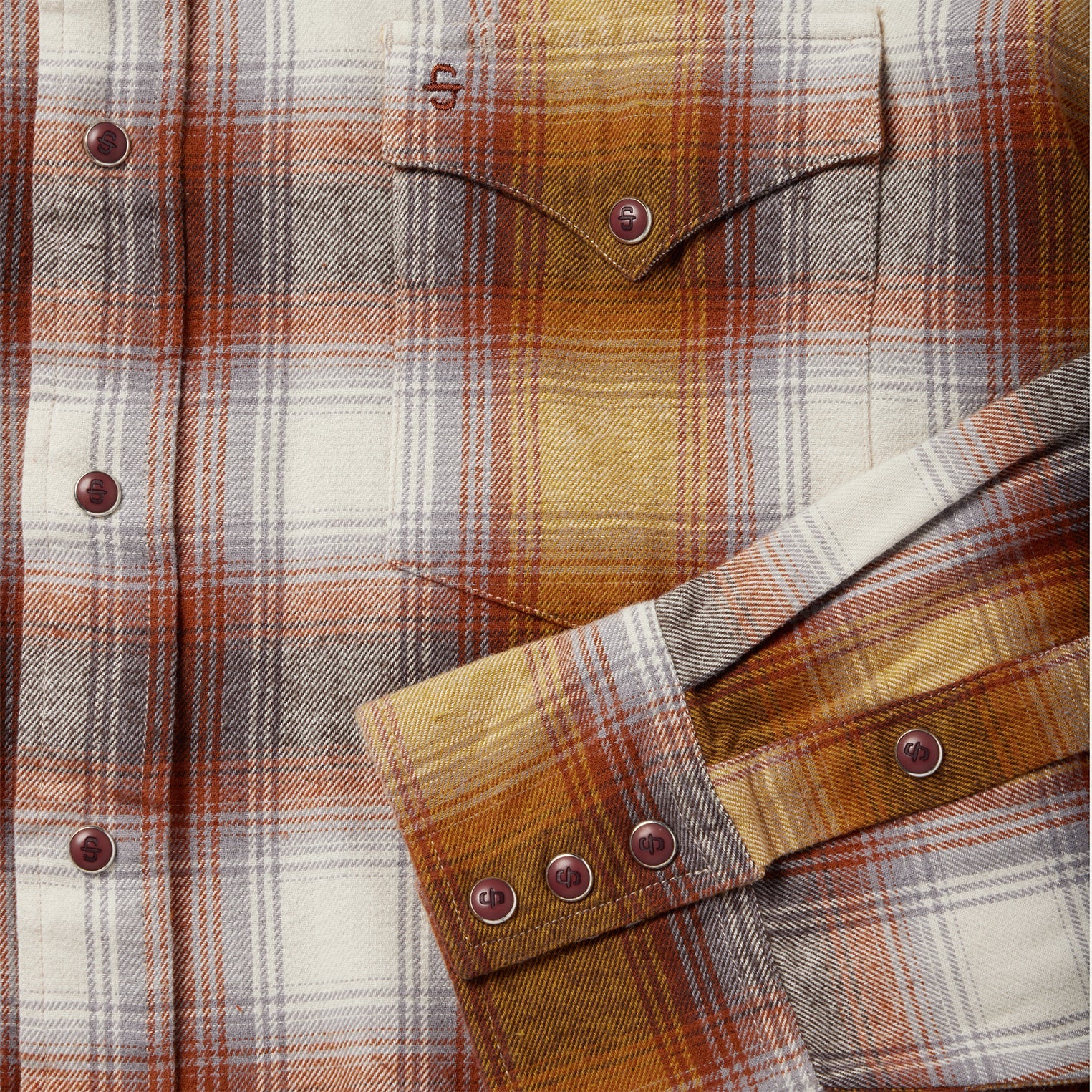 Stetson Rust Plaid Flannel Western Shirt - Flyclothing LLC