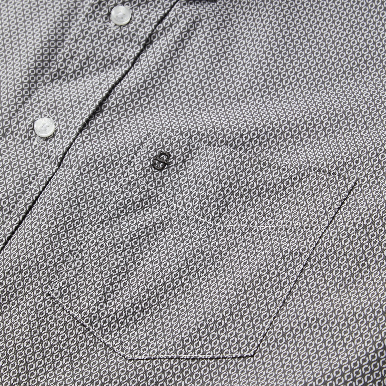 Stetson Grey Geo Print Button Front Shirt