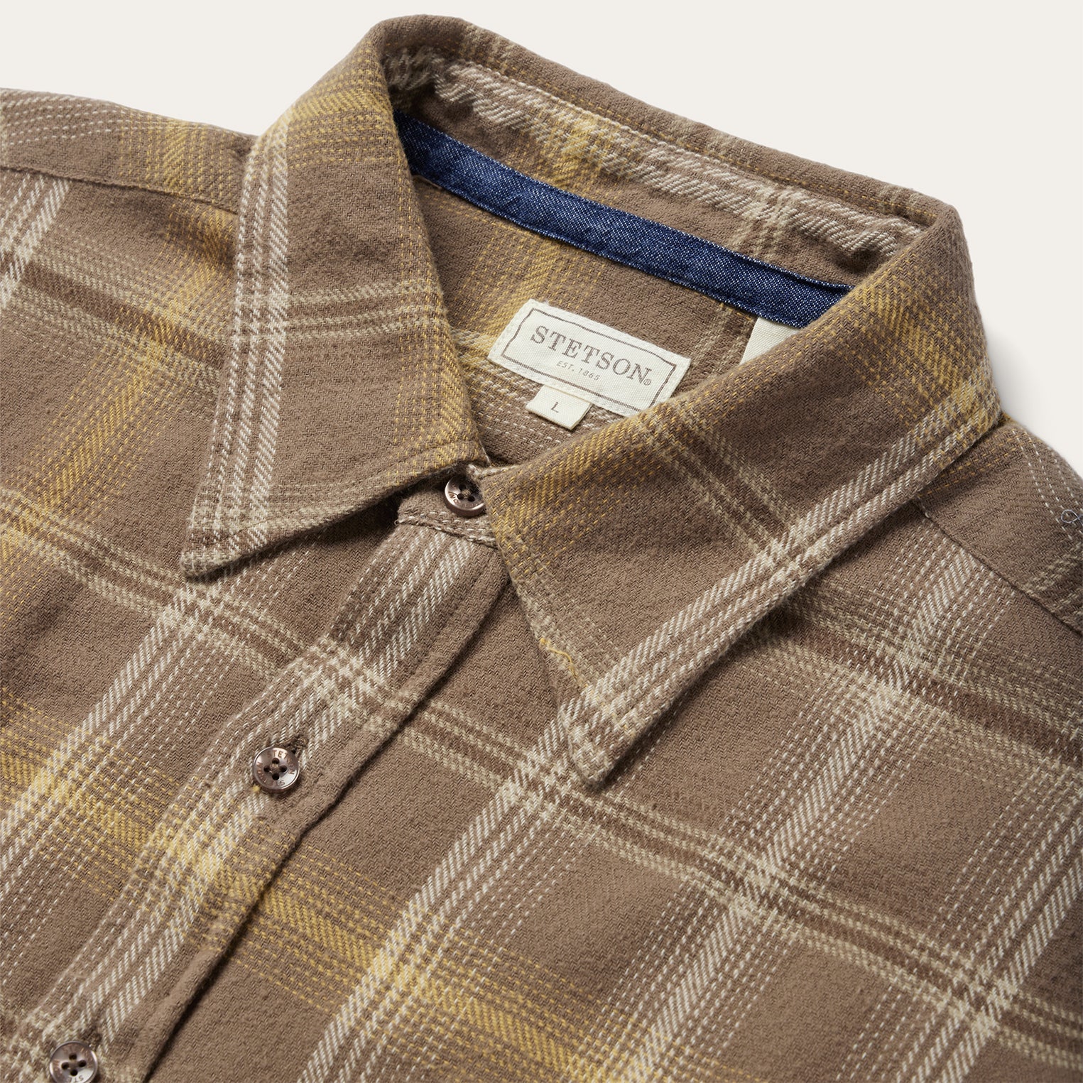 Stetson Brown Flannel Button-Front Shirt - Flyclothing LLC