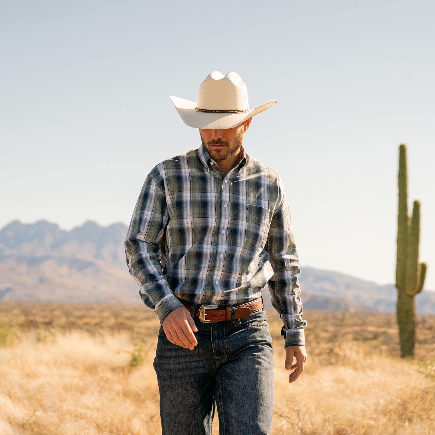 Stetson Lucky Diamond Plaid Button Front Shirt