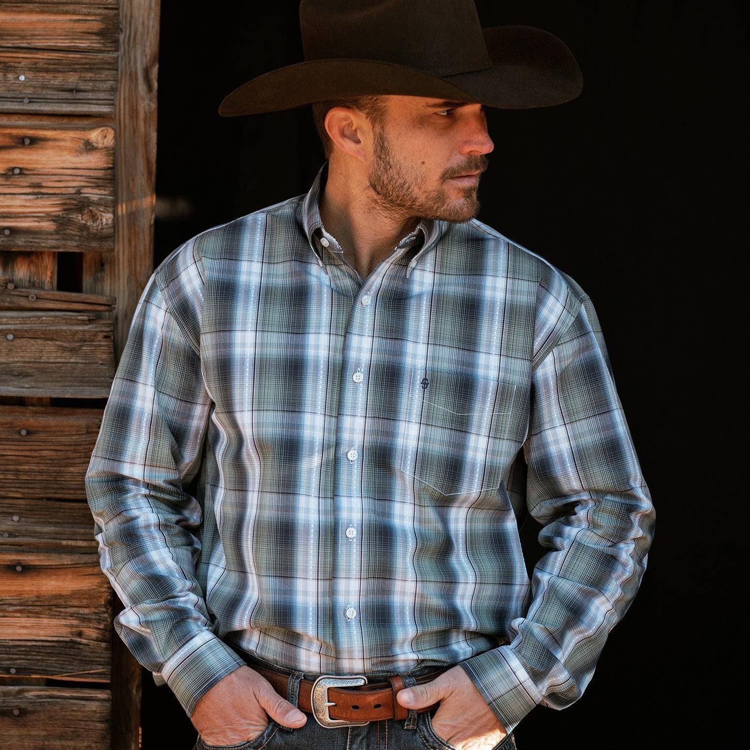 Stetson Lucky Diamond Plaid Button Front Shirt