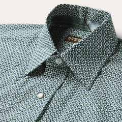 Stetson Circle Diamond Print Short Sleeve Western Shirt