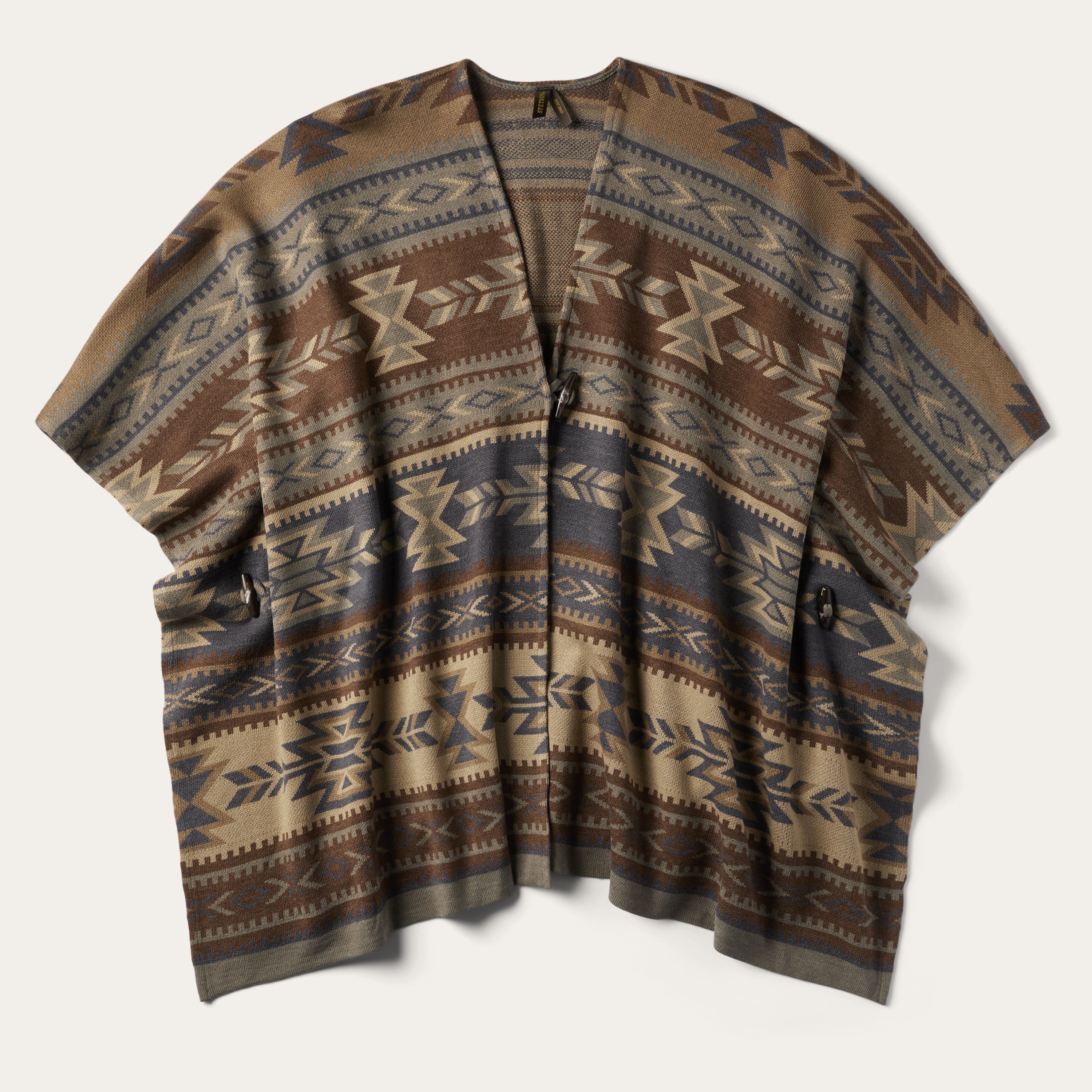 Stetson Aztec Print Sweater Poncho