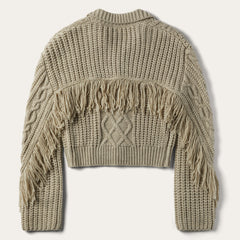 Stetson Cream Fringed Cardigan