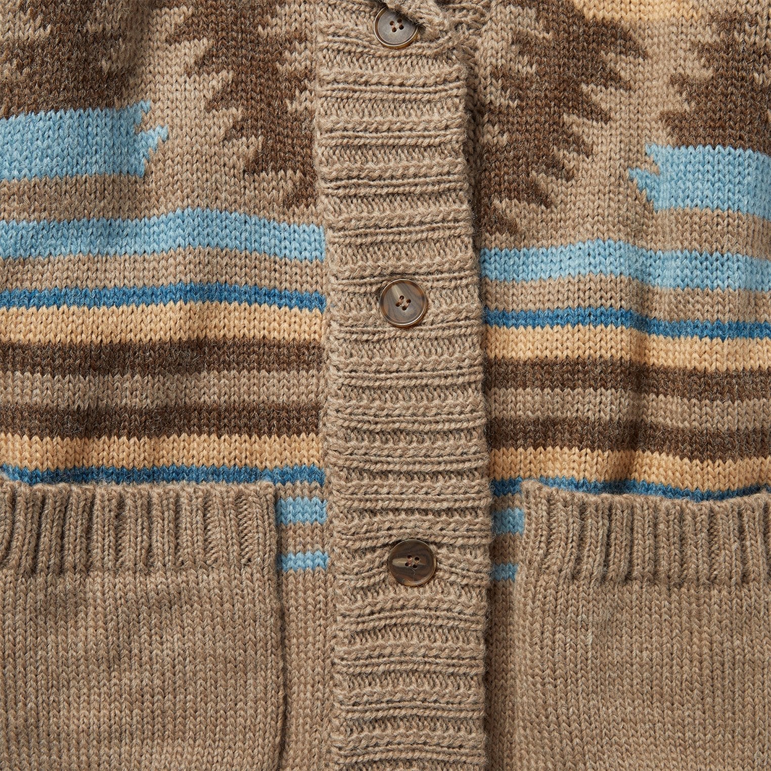 Stetson Chunky Knit Tie Sweater in Brown