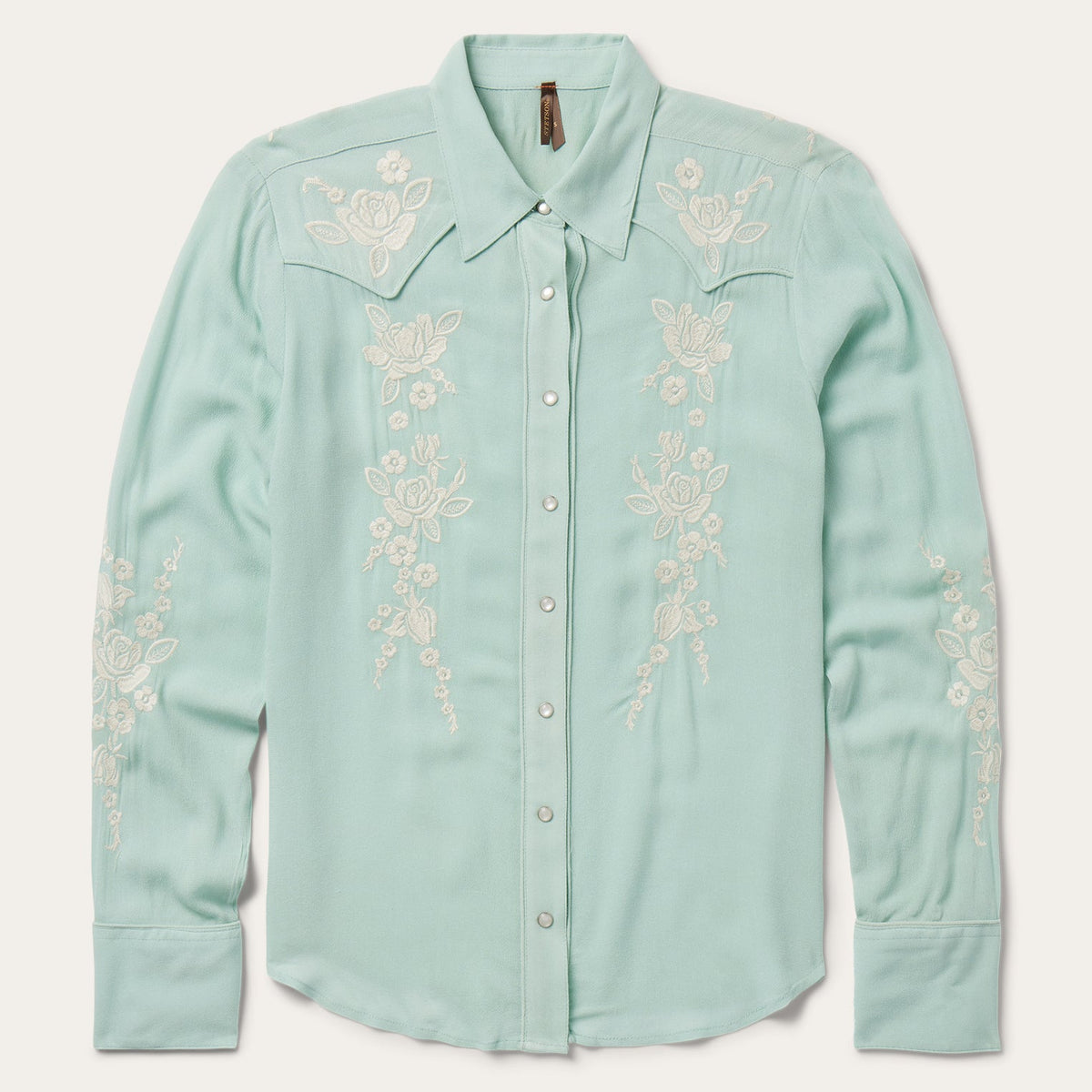 Stetson Aqua Rayon Crepe Western Blouse