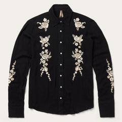 Stetson Embroidered Crepe Western Shirt