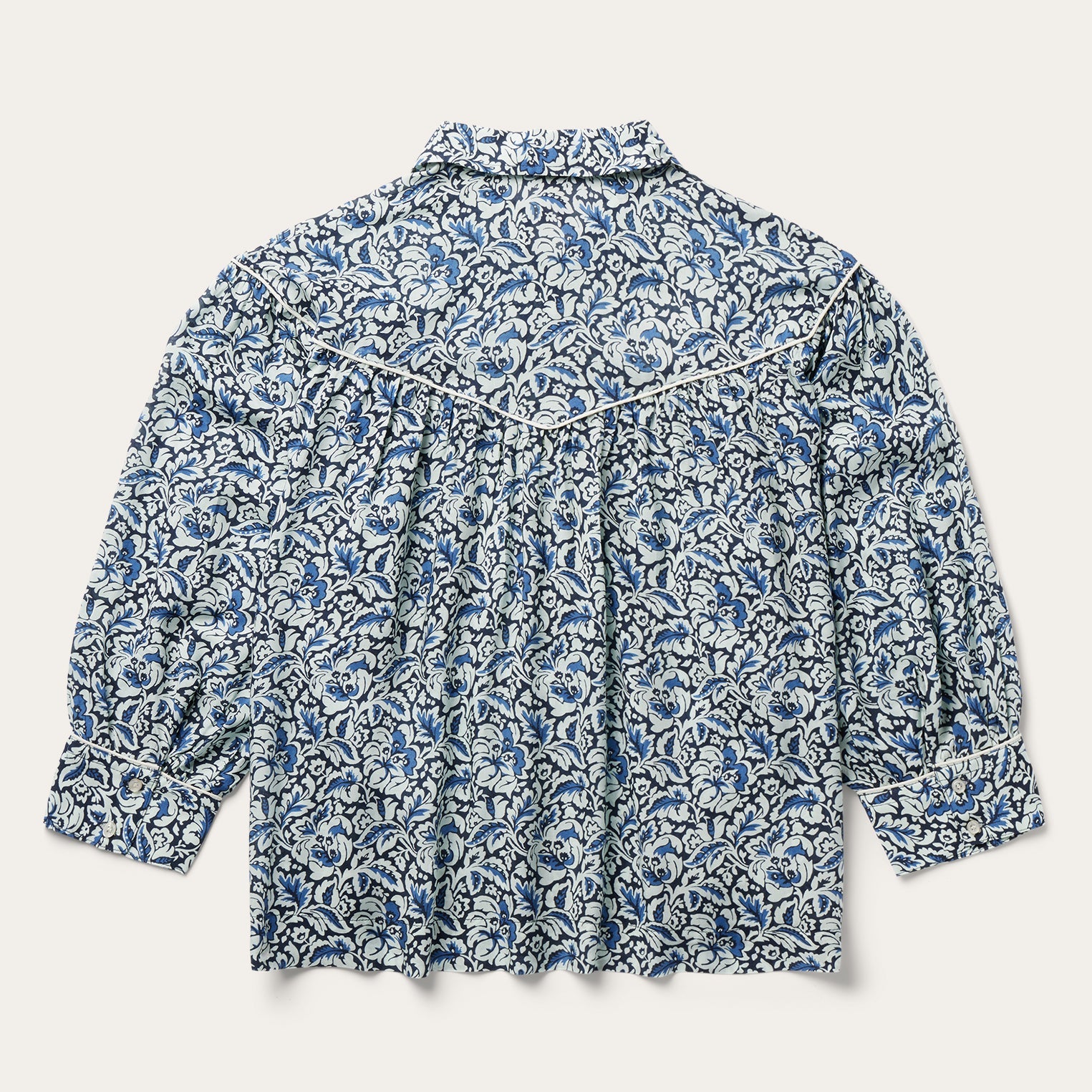 Stetson Indigo Tapestry Print Blouse - Flyclothing LLC