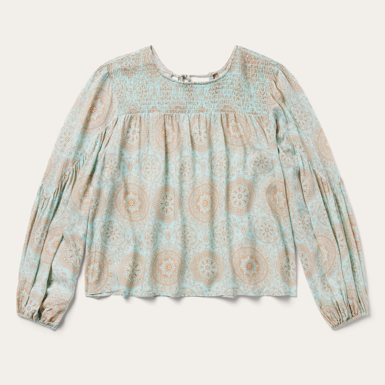 Stetson Mandala Print Peasant Blouse