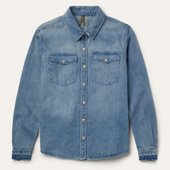 Stetson Loose Fit Denim Snap-Front Shirt