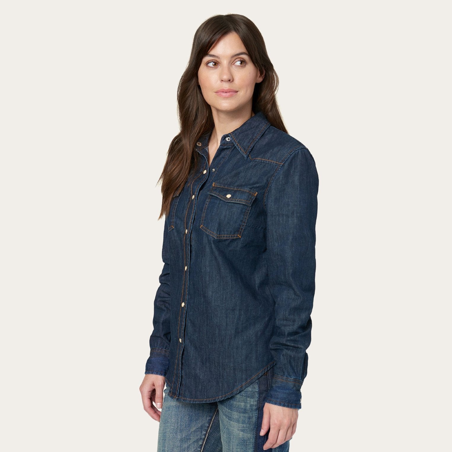 Stetson Classic Dark Denim Western Shirt