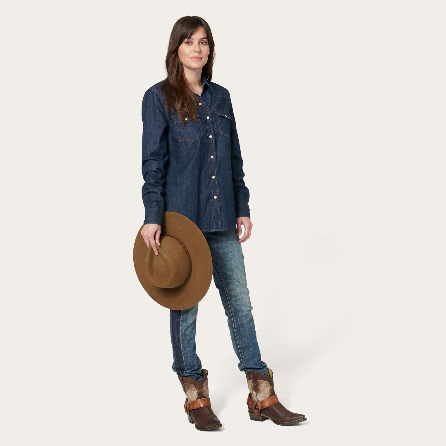 Stetson Classic Dark Denim Western Shirt