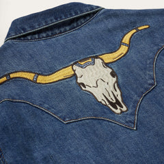 Stetson Embroidered Dark Denim Western Shirt - Flyclothing LLC