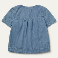 Stetson Short-Sleeved Denim Blouse