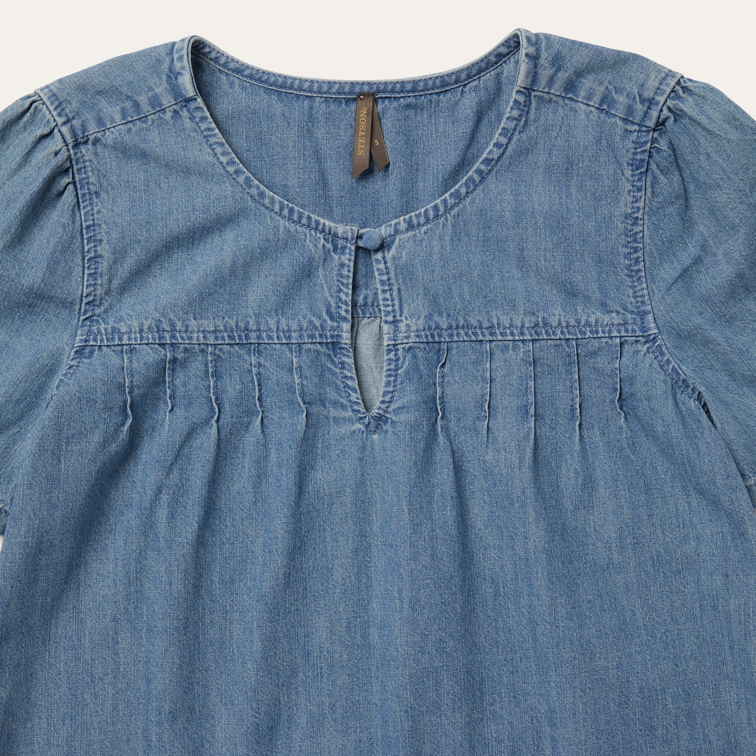 Stetson Short-Sleeved Denim Blouse