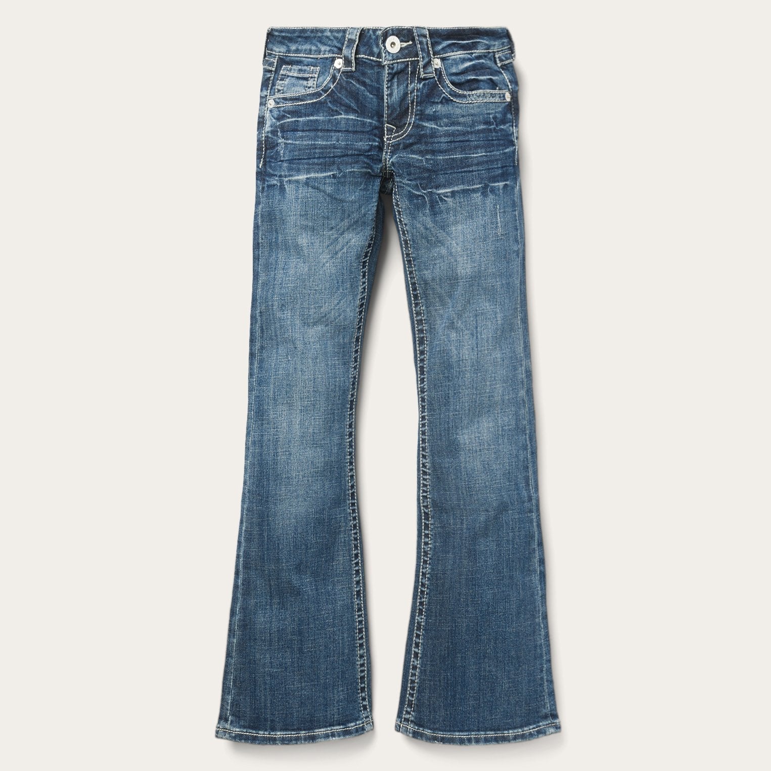 Stetson 816 Fit Jeans With White "S" Back Pocket