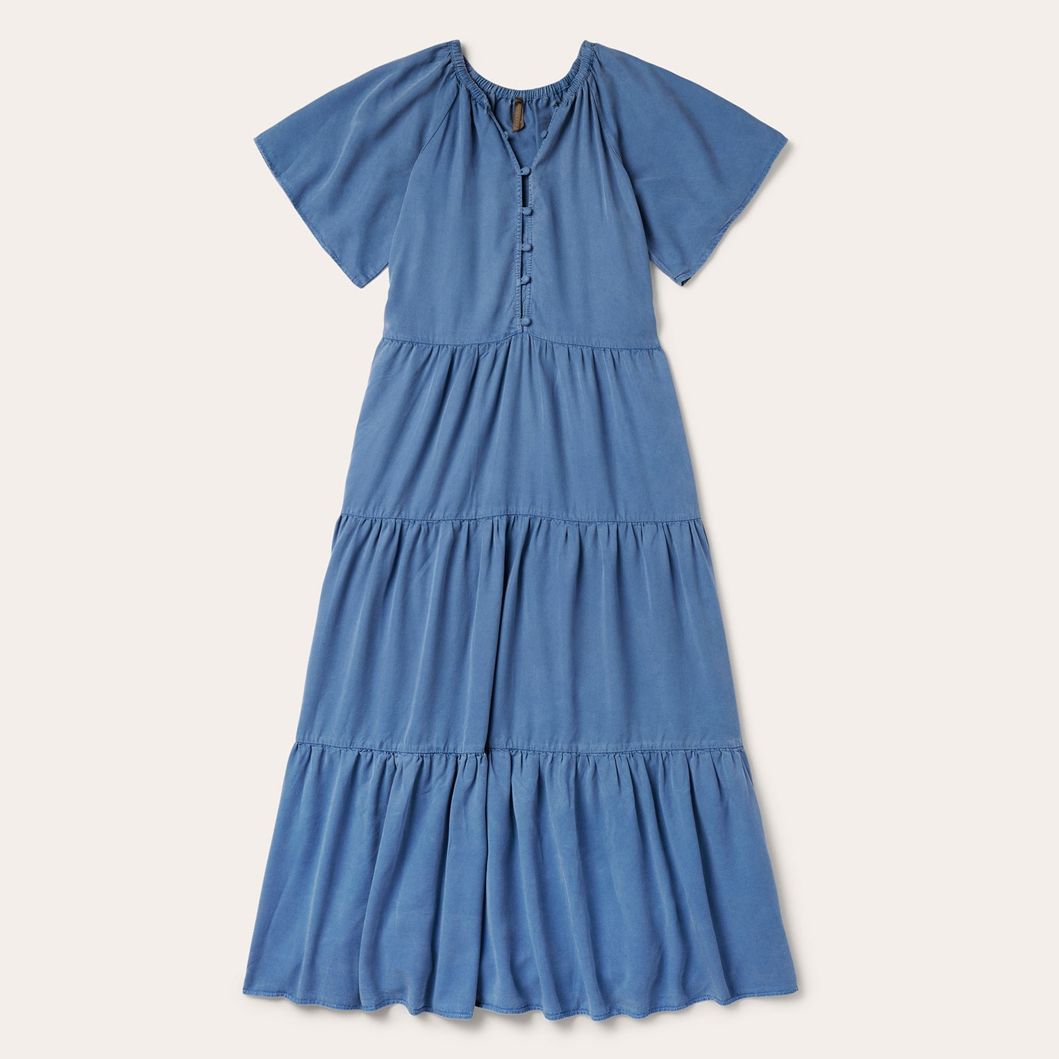 Stetson Lyocell Denim Long Three Tiered Dress