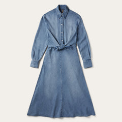 Stetson Denim Tencel Tie-Front Dress