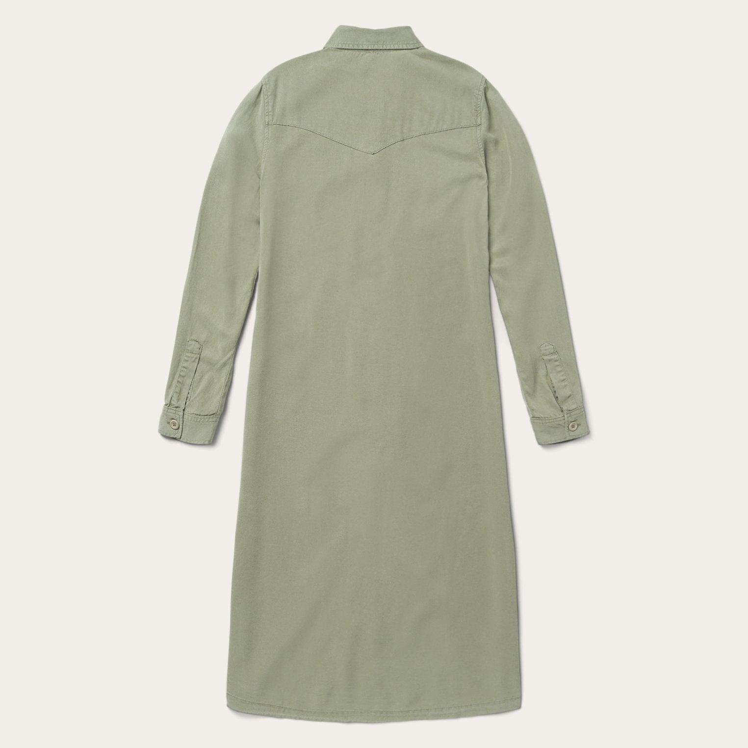 Stetson Army Green Twill Shirt Dress - Flyclothing LLC