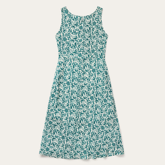 Stetson Jade Floral Print Rayon Sleeveless Dress - Flyclothing LLC