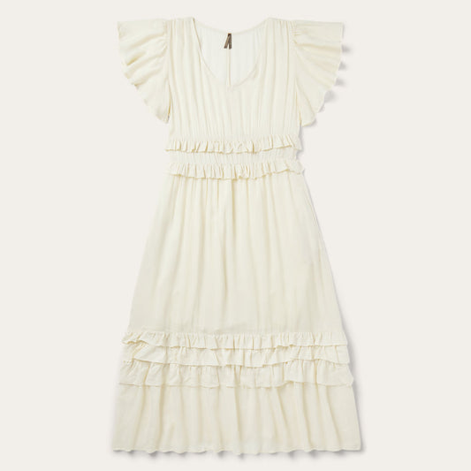 Stetson Cream Rayon Herringbone Dress