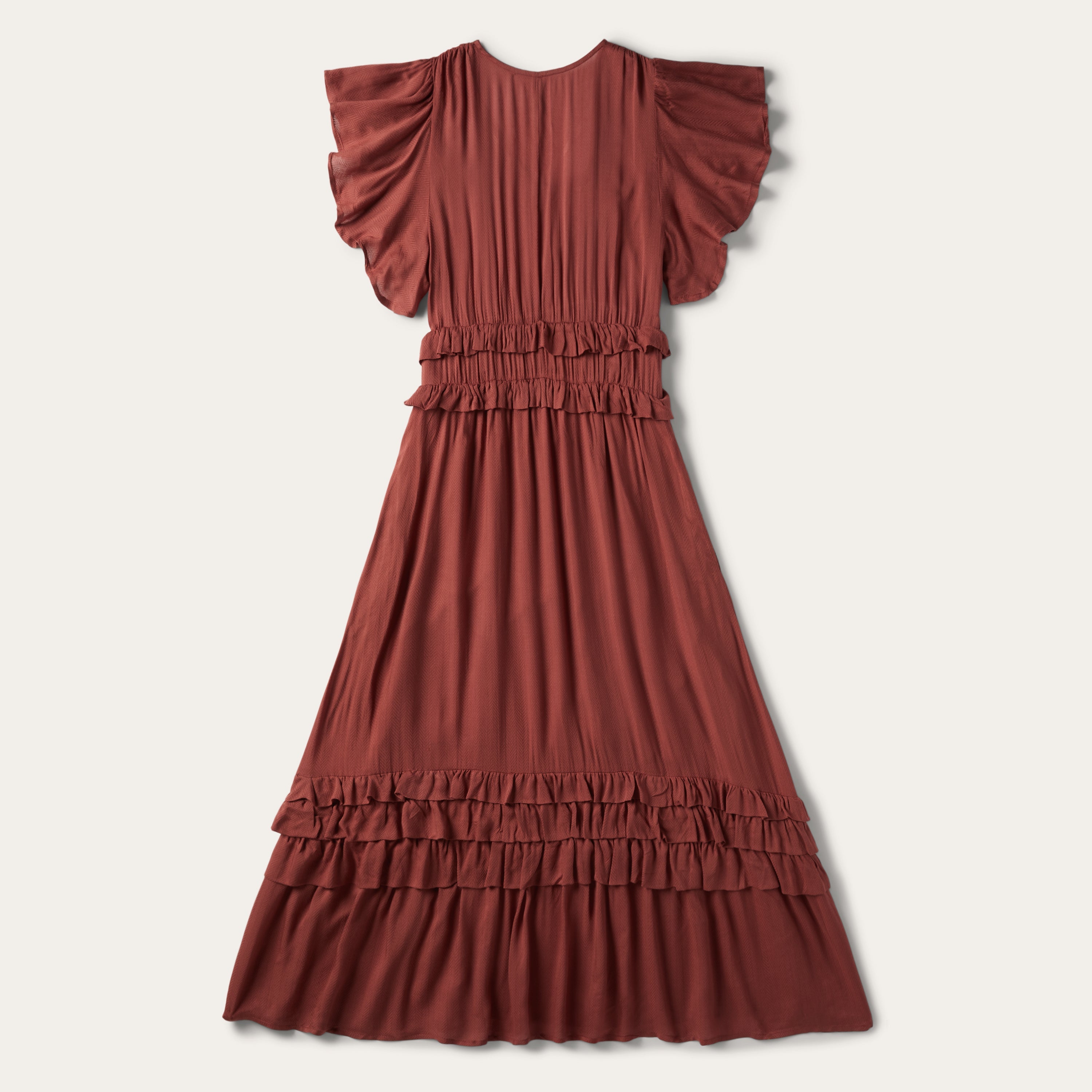 Stetson Cinnamon Rayon Herringbone Dress