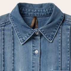 Stetson Denim Button Front Shirt Dress - Flyclothing LLC