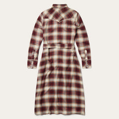 Stetson Black Cherry Plaid Shirt Dress - Flyclothing LLC