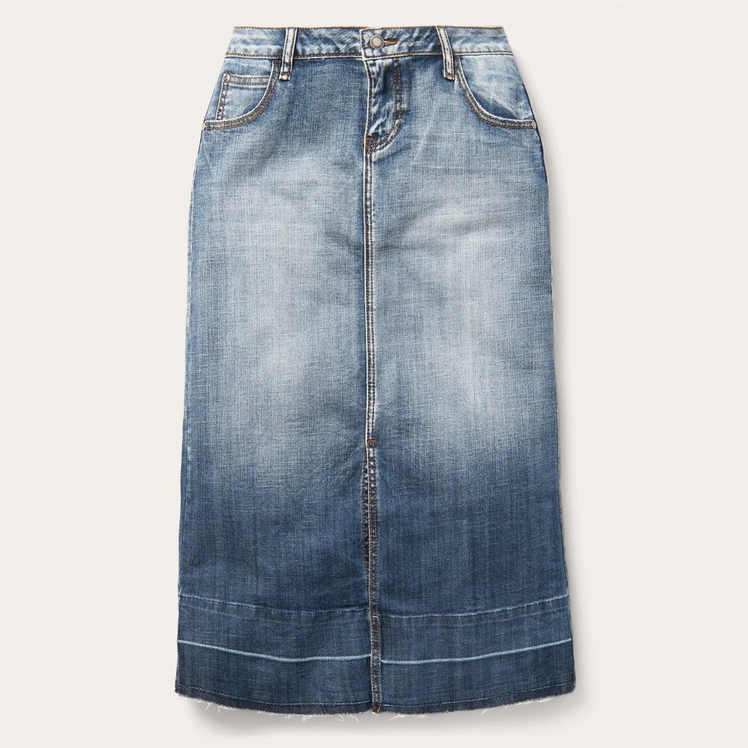 Stetson Denim 5-Pocket Midi Length Skirt - Flyclothing LLC