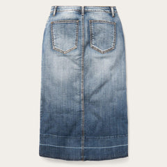 Stetson Denim 5-Pocket Midi Length Skirt - Flyclothing LLC