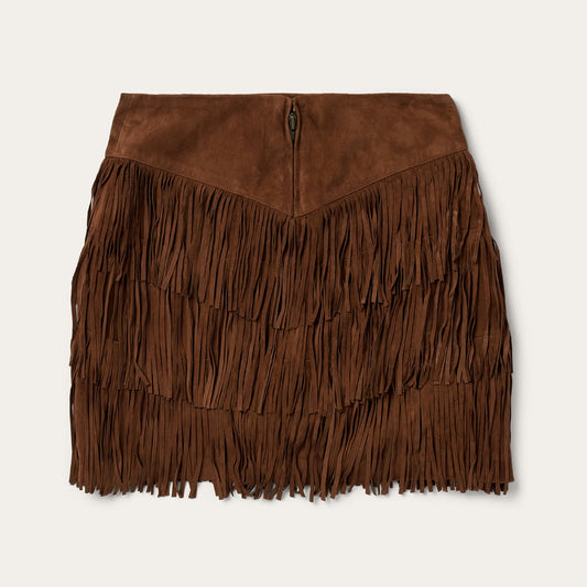 Stetson Lamb Suede Fringe Mini Skirt - Flyclothing LLC