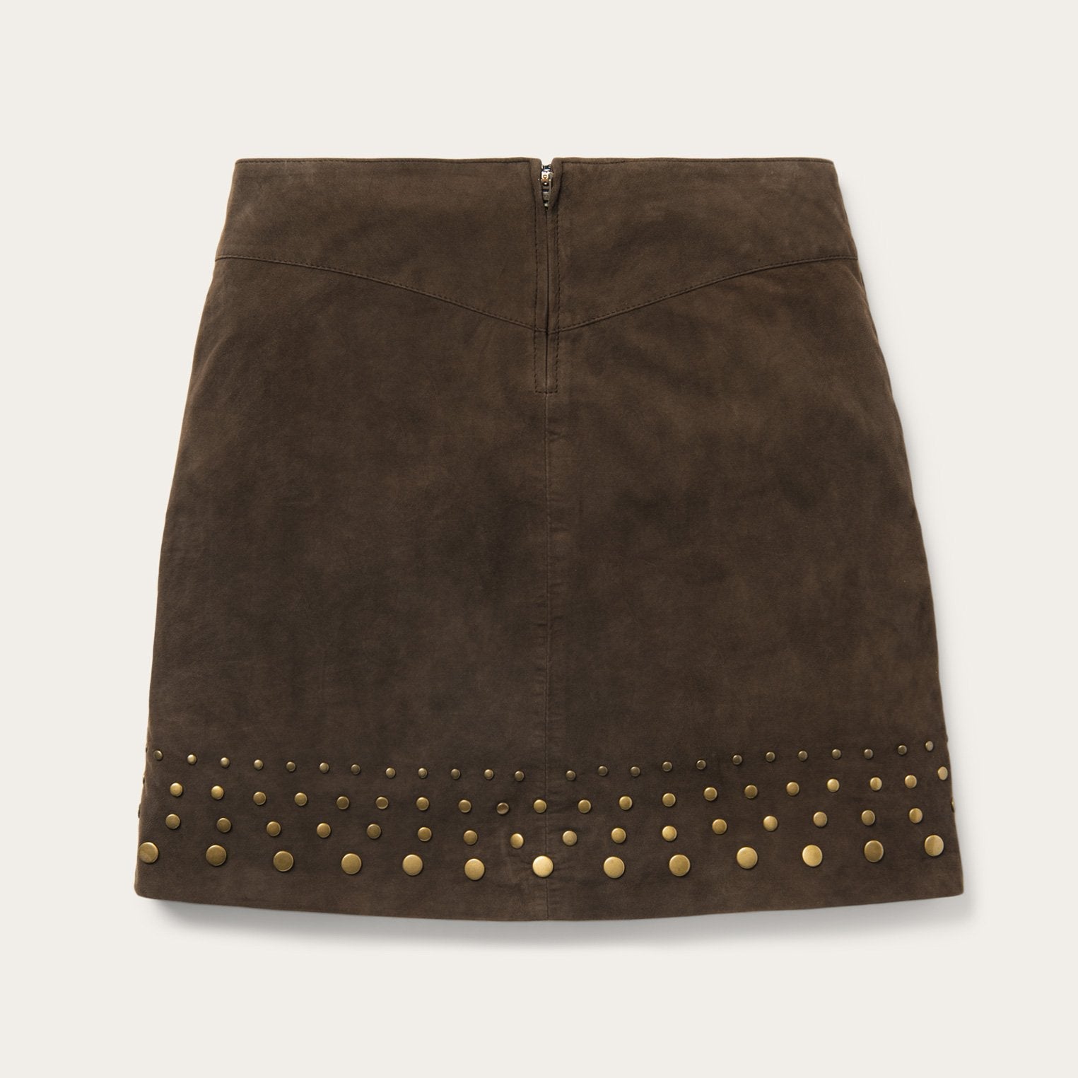 Stetson Lamb Suede Skirt with Nailheads